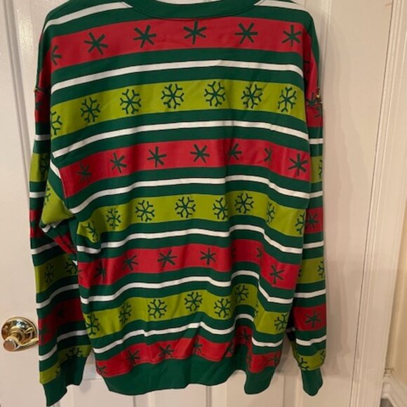 Festive Grinch-themed Christmas sweater w/holiday design XL (15-17) w/lights - Picture 3 of 3
